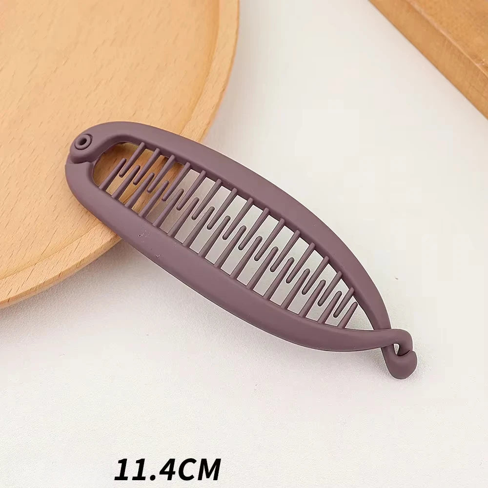 Matte Frosted Ponytail Banana Hair Clip Fish Shaped Hairpin Headband for Women Hair Accessories Twist Clamp Barrettes Headwear