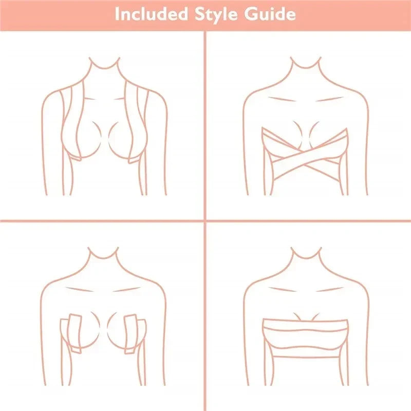 Women Breast Nipple Covers Push Up Bra Invisible Breast Lift Tape Adhesive Bras Stretch Cloth Chest Stickers Sexy Bralette