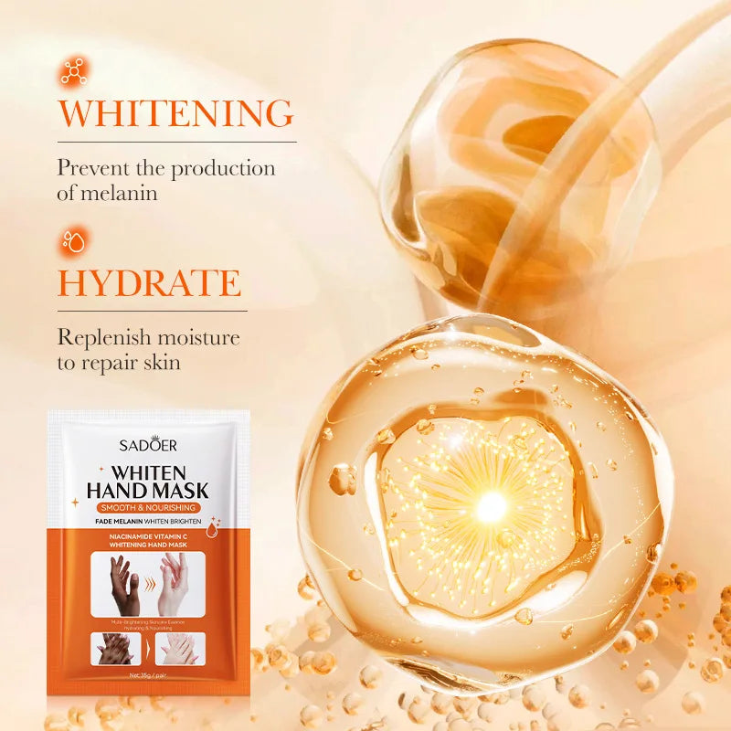 1/2/5 Pairs SADOER Niacinamide Hand Mask Hands peel barb Repair Moisturizing Nourishing Brightening Hand Gloves Hands Skin Care