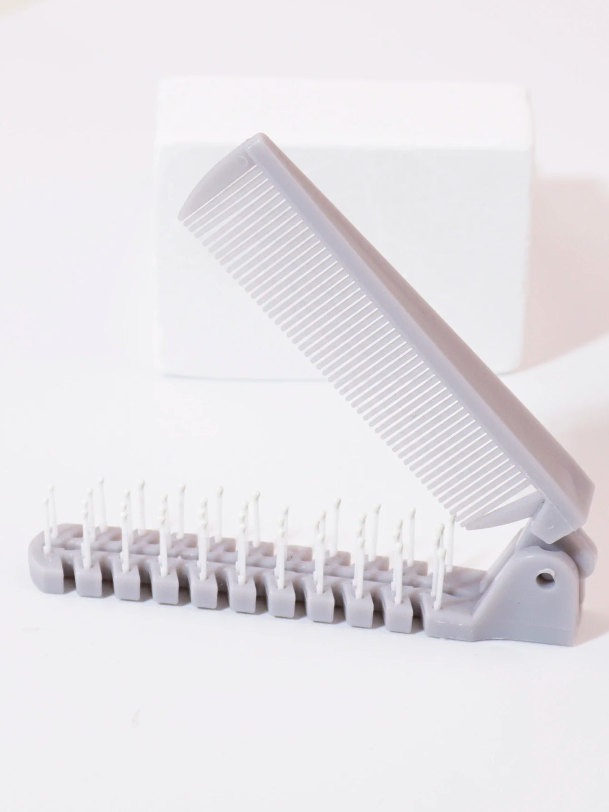 Portable travel folding comb brush anti-static styling massage comb professional hair styling tool Special for real hair wigs