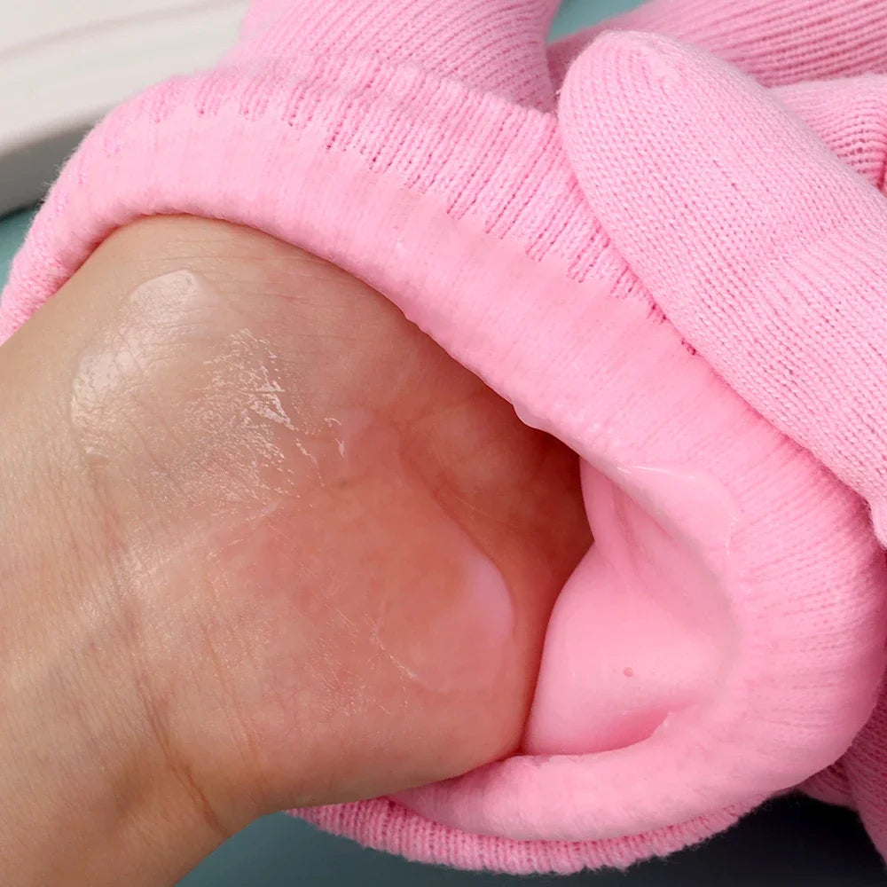 Silicone Moisturizing Mask Socks Reusable Exfoliating Anti Crack Protective Gloves Dry Dead Skin Remover Tools Hand Foot Care