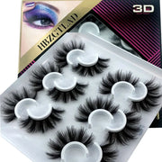 New 5 pairs of handmade mink eyelashes fake eyelashes natural nude makeup simulated cross messy eyes 3D curly eyelashes