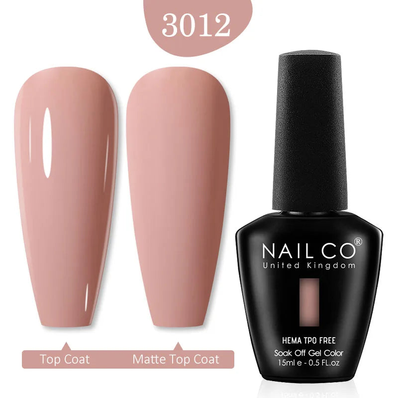 NailCO Pink Colors HEMA FREE Gel Nail Polish Nail Art Vernis Semi Permanent UV Lamp Gel Manicure for Nails Supplies Gel Polish
