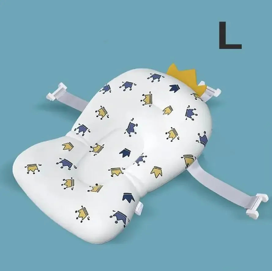 Baby Bath Seat Floating Water Pad Portable Foldable Baby Bathtub Pad Ajustable Bath Tub Shower Cushion Newborn Support Seat Mat