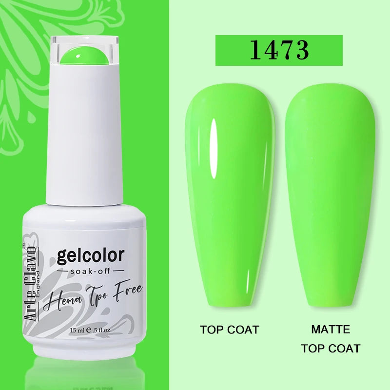 Arte Clavo 116Colors Gel Nail Polish 15ml Colorful Gel Semi Permanent Soak Off UV Gel Nail Art DIY Design Varnishe Nail Supplies