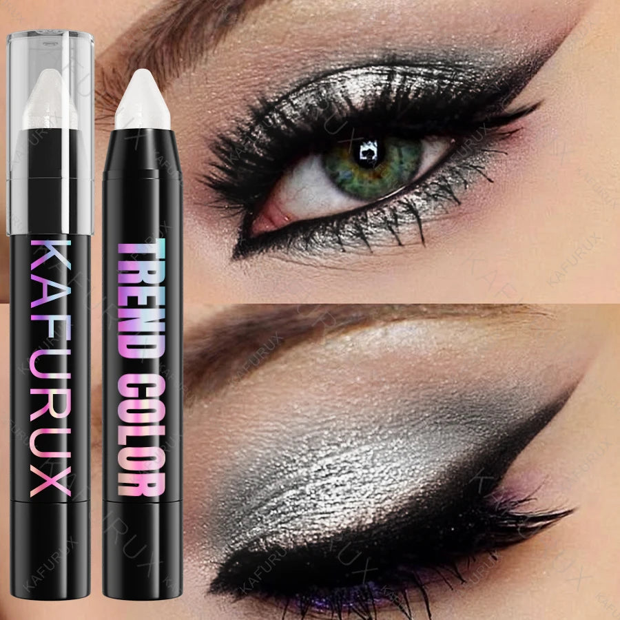 19 Colors Glitter Eye Shadow Pen Waterproof Metallic Matte Nude Eye Shadow Korean Makeup Gifts Purple Blue Brown Green Cosmetic