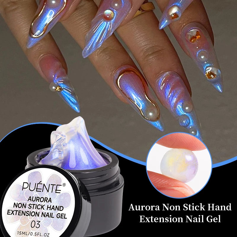 PUENTE 5ml Flower Fairy Gel Nail Polish Pink Blue Purple Natural Dried Flowers Gel For Nail Art Soak Off UV Varnish For Manicure