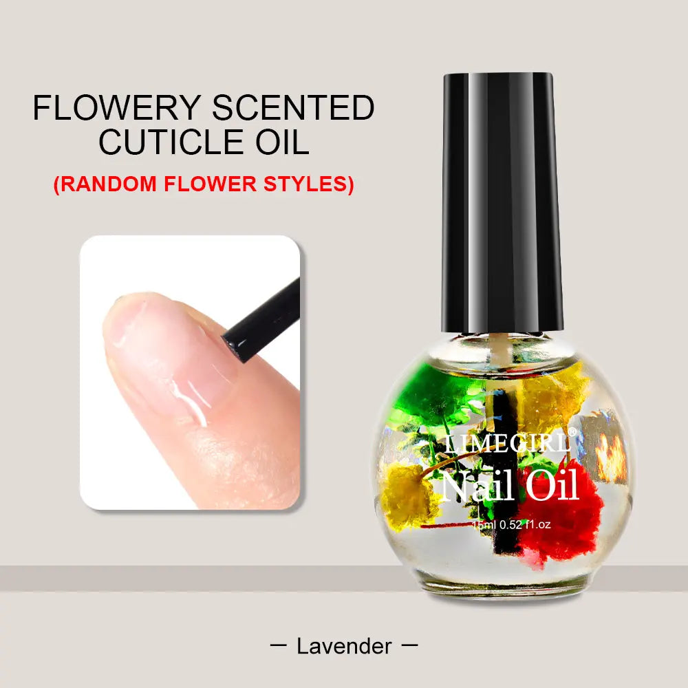 15ml Nail Nutrition Oil Dried Flower Scented Nutritional Oil Moisturizes Nails And Cuticles Protector Finger for Nail Care