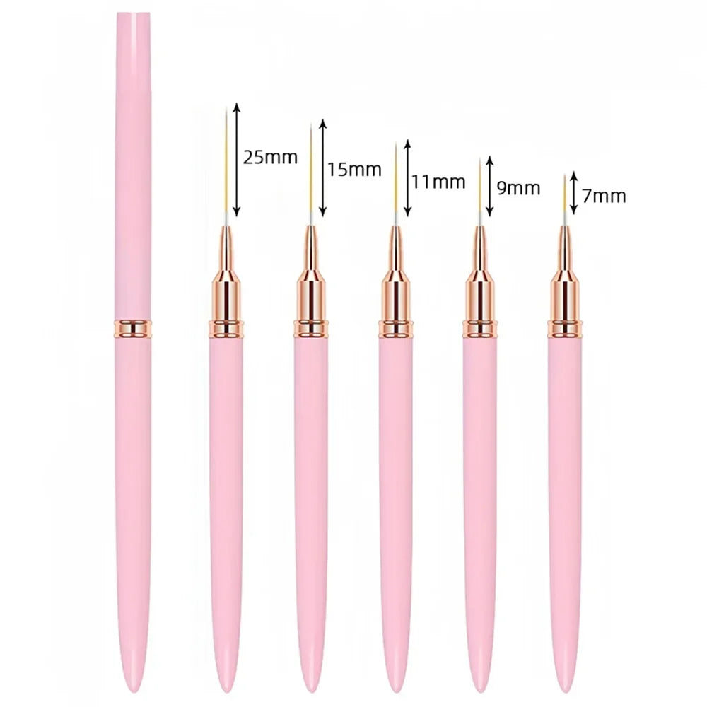 Ultra Fine Nail Art Liner Brushes Set, Professional Thin Line Painting Pens, Manicure Tools for Nail Art Design & Detail Drawing