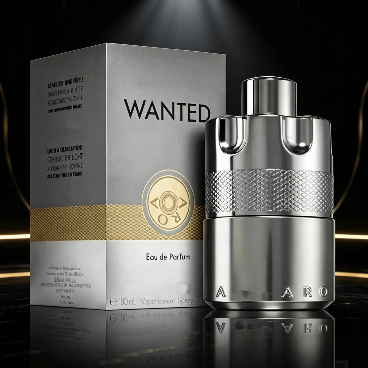 Azzsaro Wanted Eau De Parfum Spray 100ml 3.3 Fl Oz Men Perfume Long‑Lasting Woody Spicy Scent Luxury Cologne Fragrance Original Boxed Gift for Him Daily Dating Wedding Party Body Spray