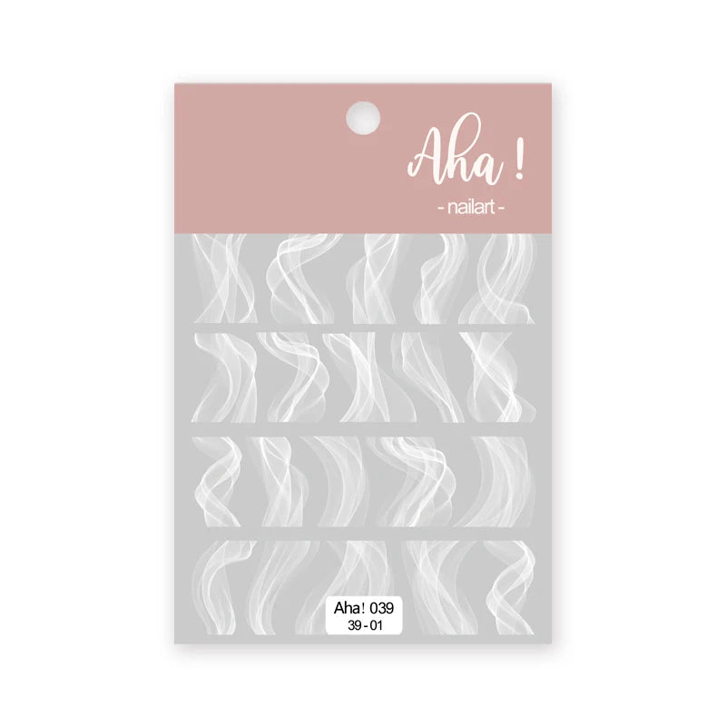 1pc Cute White Cloud Nail Stickers Ultra Thin Nail Art Stickers Self Adhesive Decals Star Moon/Flower/Clouds Kawaii Nail Decals