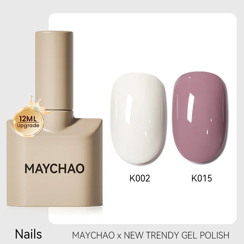 MAYCHAO 12ml Gel Nail Polish Set Professional Salon Nail Art Gels Varnish UV LED Semi Permanent Nail Lacquer Nail Supplies