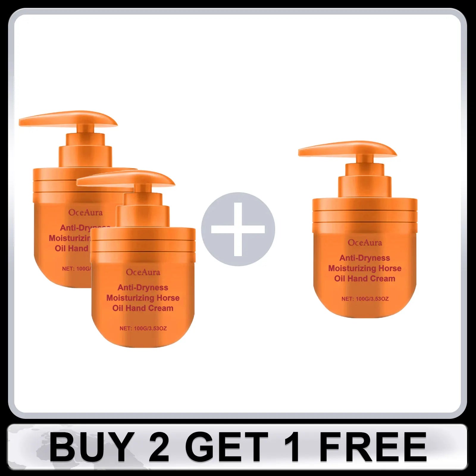Horse Oil Hand Cream Nourish Dry Skin Moisturizing Soften Anti Cracked Repair Skin Barrier Fragrant Brighten Hand Care Product