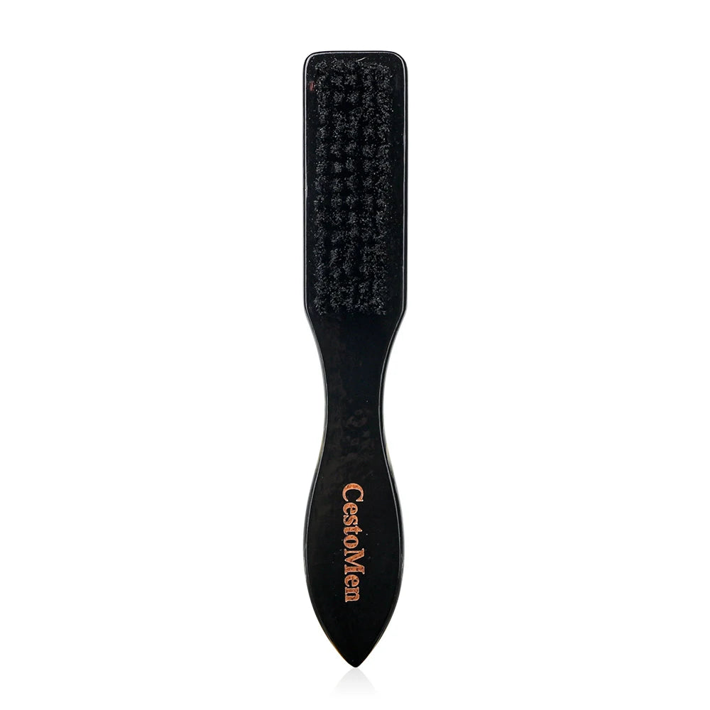 CestoMen Soild Wood Professional Fade Brush Barber Neck Sweeping Brush Comb Haircut Accessories Facial Cleaning Tools For Men