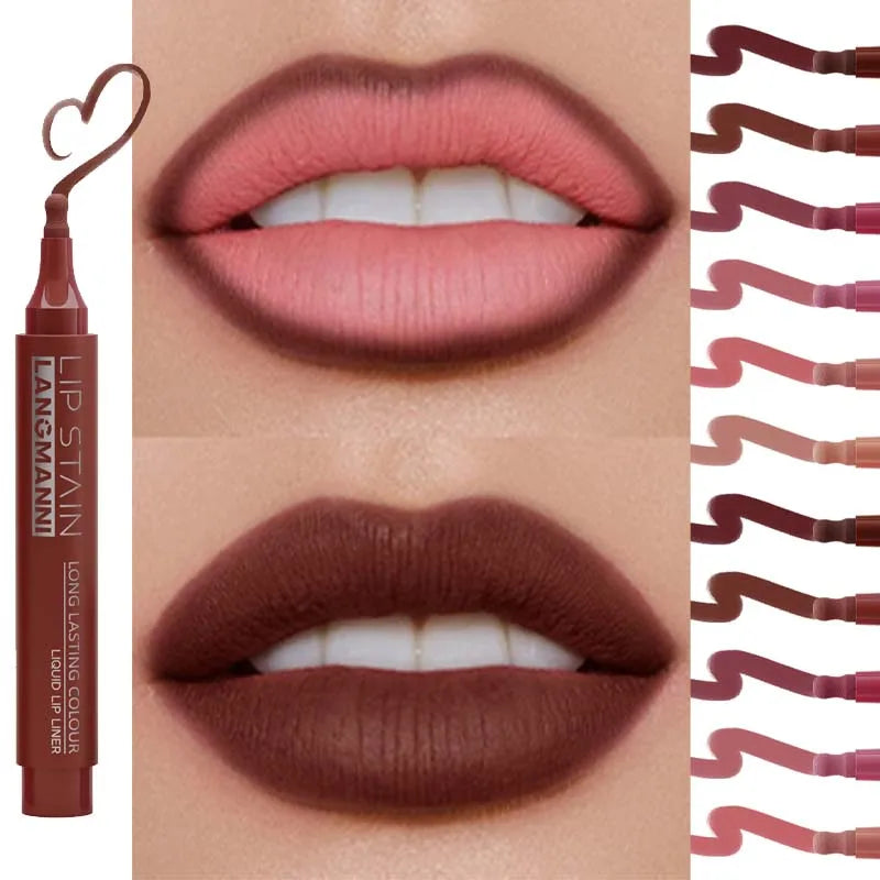 Matte Liquid Lip Liner Marker Pen Dyeing Lip Gloss Waterproof Long Lasting Lipstick Pencil Sexy Lips Contour Makeup Cosmetics