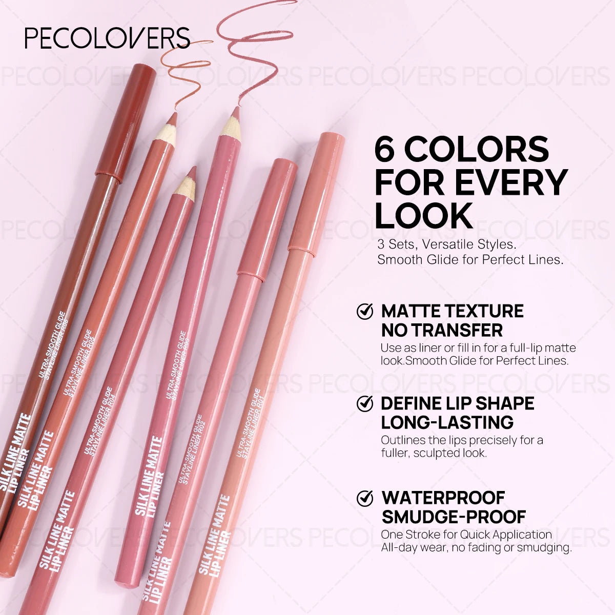Nude Matte Lip Pencil - Long-Lasting Lip Liner & Matte Lipstick-like Texture，Perfect Christmas Gift
