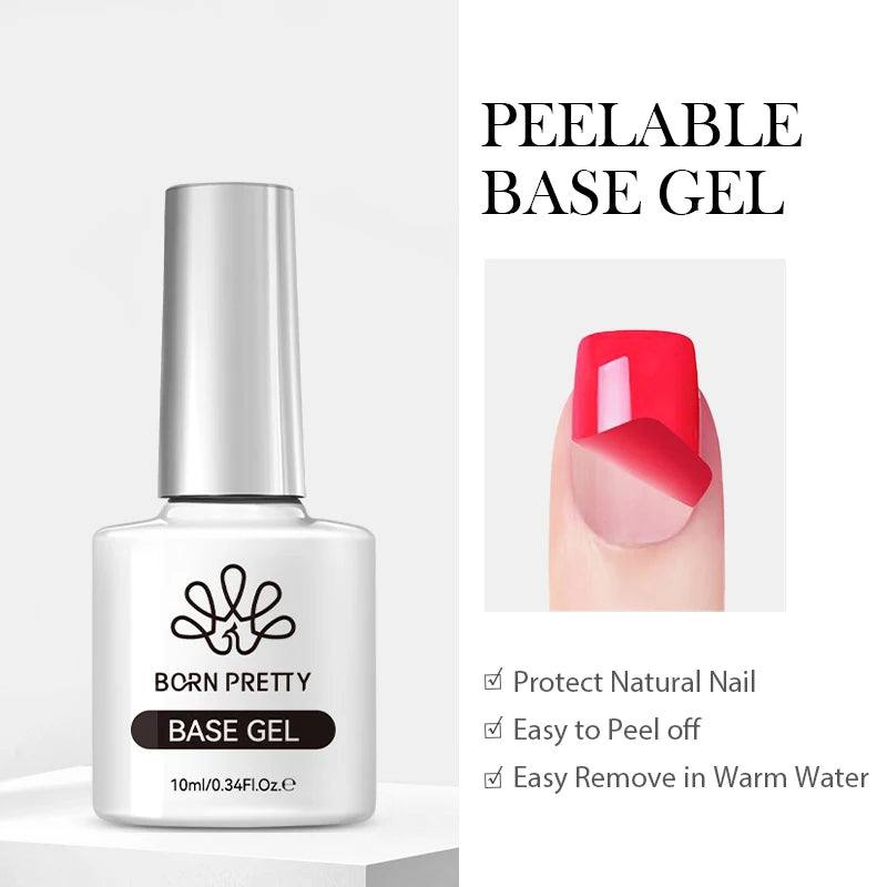 BORN PRETTY 10ml Glitter Pink Nude Jelly Nail Gel Polish Varnis Semi-permanent Sheer Translucent UV LED Soak Off Gel Polish