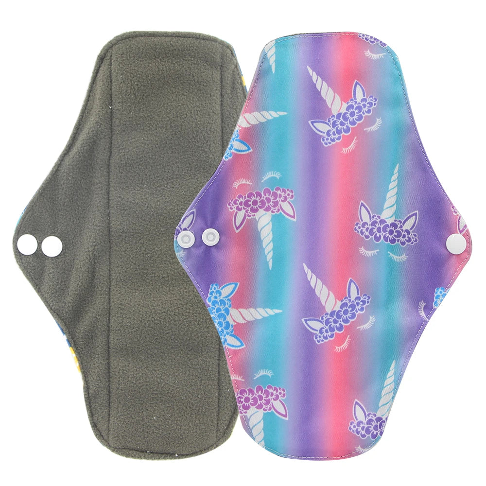 Ohbabyka Panty Liner Cloth Menstrual Pad Mama Sanitary Reusable Soft Washable Charcoal Period Napkins
