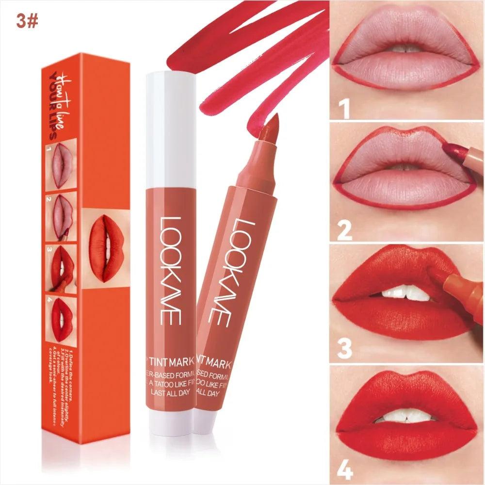 Matte Liquid Lip Liner Marker Pen Dyeing Lip Gloss Waterproof Long Lasting Lipstick Pencil Sexy Lips Contour Makeup Cosmetics