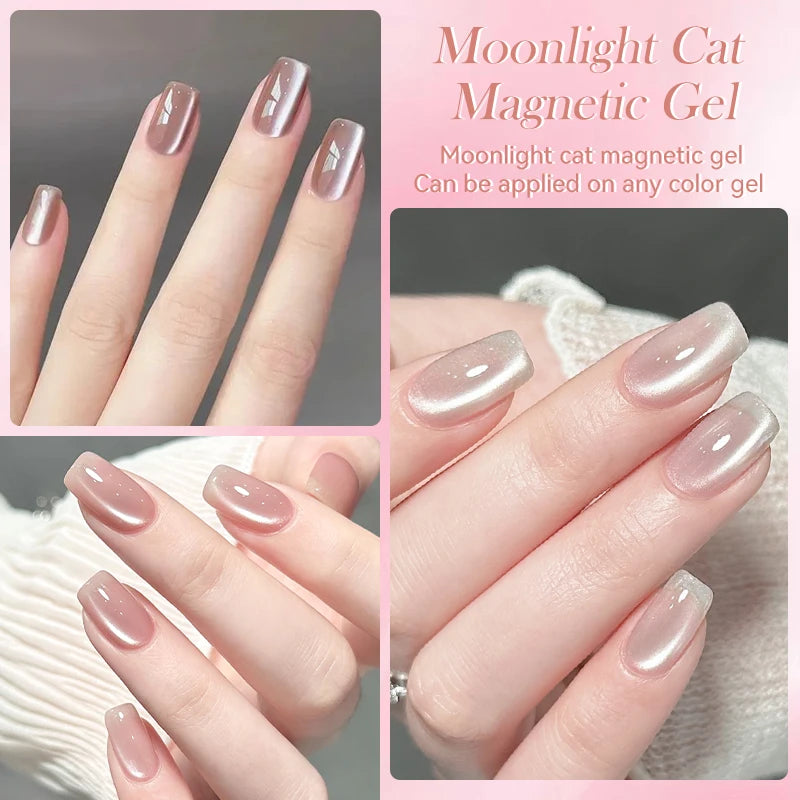 LILYCUTE 7ML Porcelain White Cat Magnetic Gel Nail Polish Water Light Semi Permanent Long Lasting Soak Off Nail Art Gel Varnish