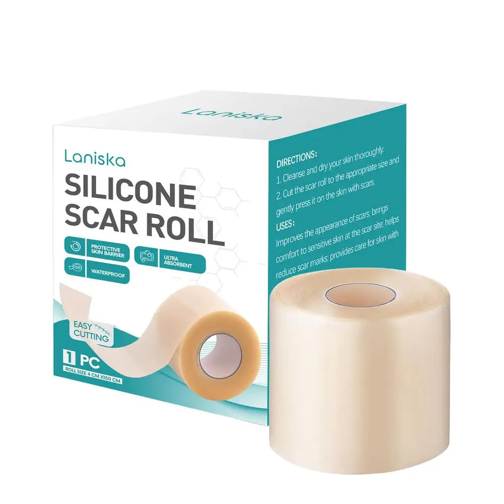 Silicone Scar Patch Hydrocolloid Roll For Wound Care Hydrocolloid Patch Bandages With Self-Adhesive For Burn Blister Wound Care