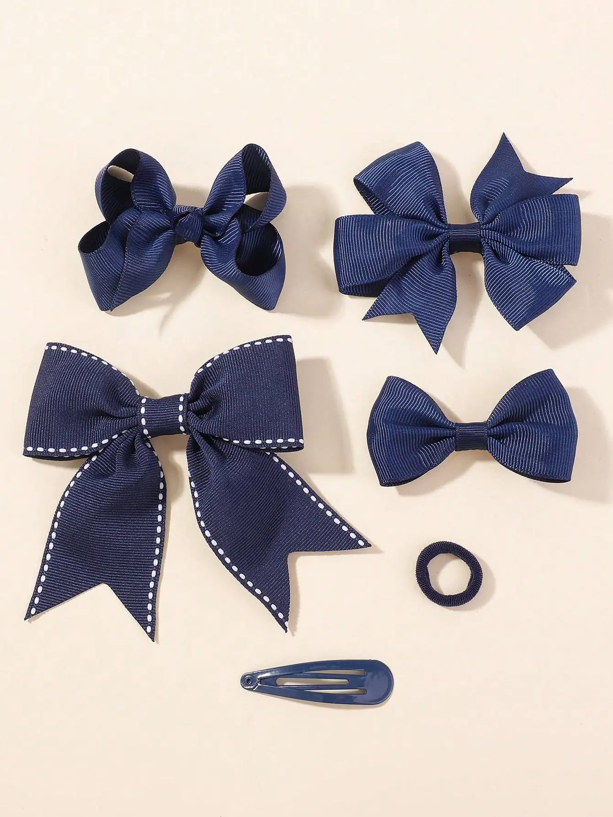 34Pcs/Set New Fashion Layered Hairbands Ribbon Bows Headband Hair Clips BB Clips Hair Ties Handmade Hair Accessories Girls