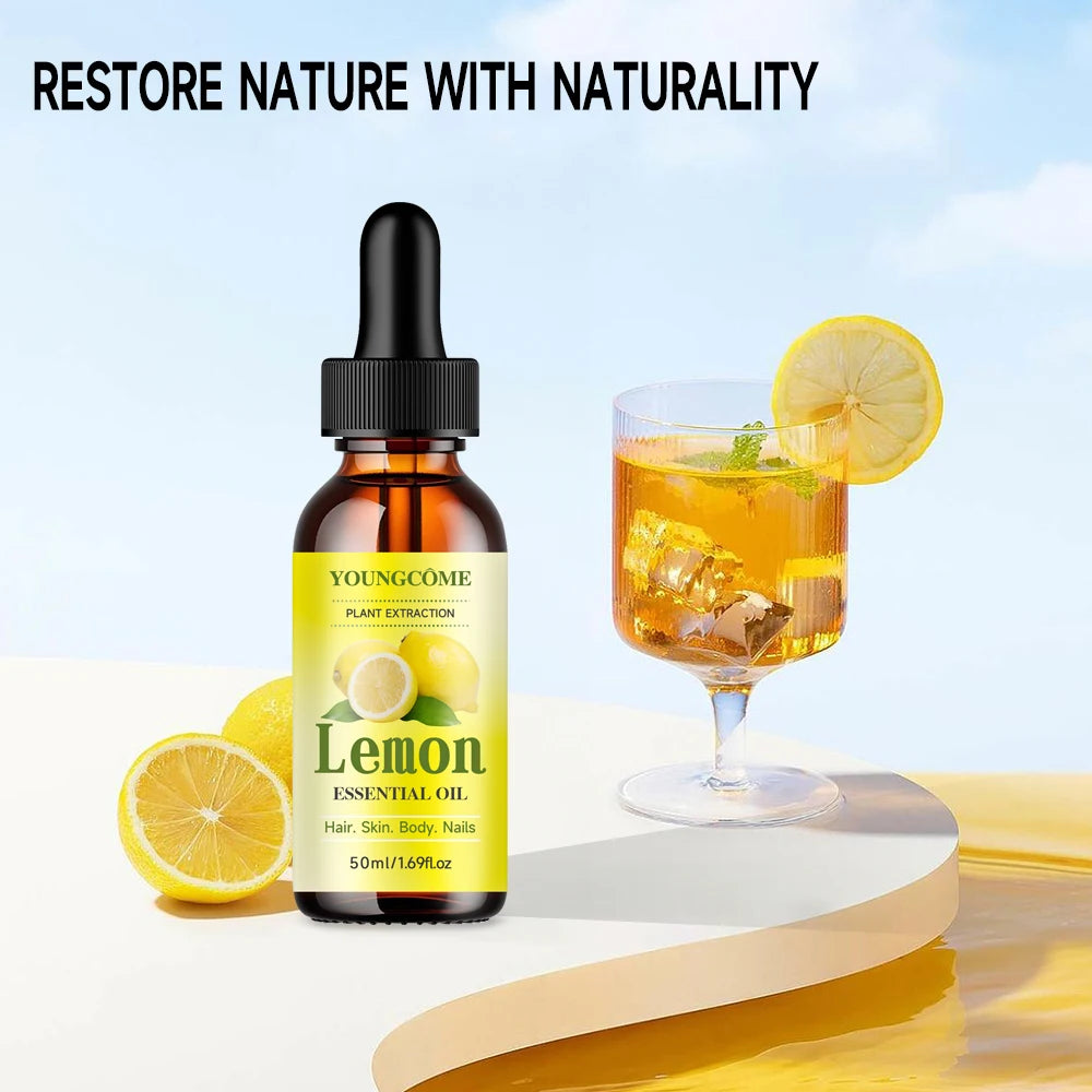 YOUNGCOME Natural Lemon Essential Oil Moisturizer/skin Moisture Supplement Suitable for Face Anti-wrinkle Face Essential Oil