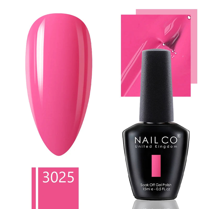 NAILCO 15ml Dark Gel Nail Polish Semi-permanent Varnish Hybrid UV Nails Art Glitter Colors Gel Polish Manicure Enamels For Nails