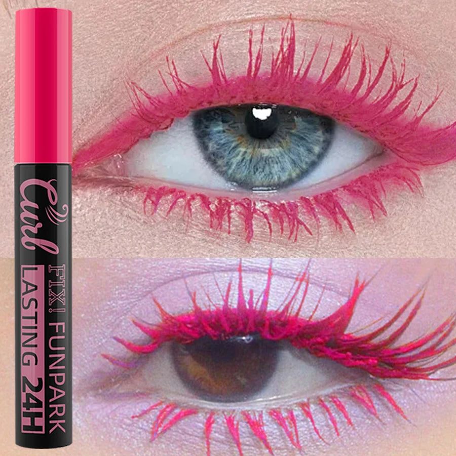 9 Color Mascara Thick Curl Waterproof  Natural Eyelash  Long Lasting Blue White Green Pink Black Eye Makeup Korean cosmetics