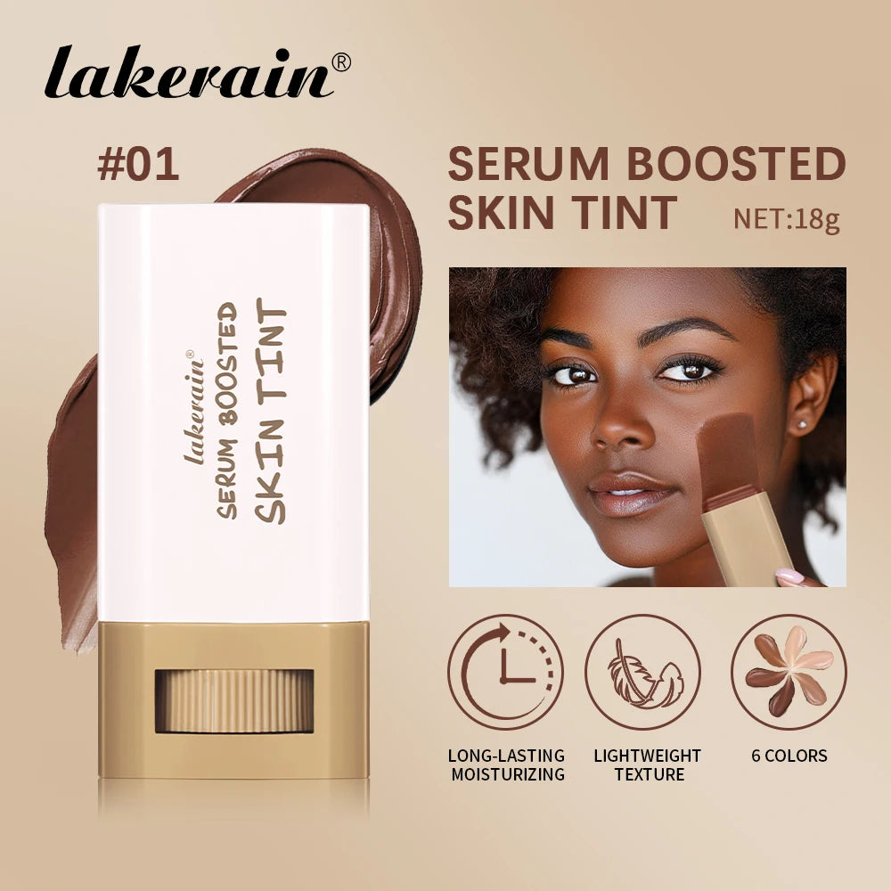 Eraser Foundation Stick Moisturizing Smooth High Coverage Silky Texture Travel-friendly Serum Boosted Skin Tint Solid Foundation