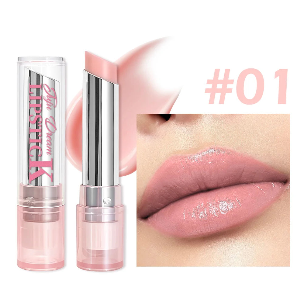 2-Color Pink Lip Balm, Color-Changing Moisturizing Lipstick, Hydrating Non-Sticky Gloss for Natural Daily Wear