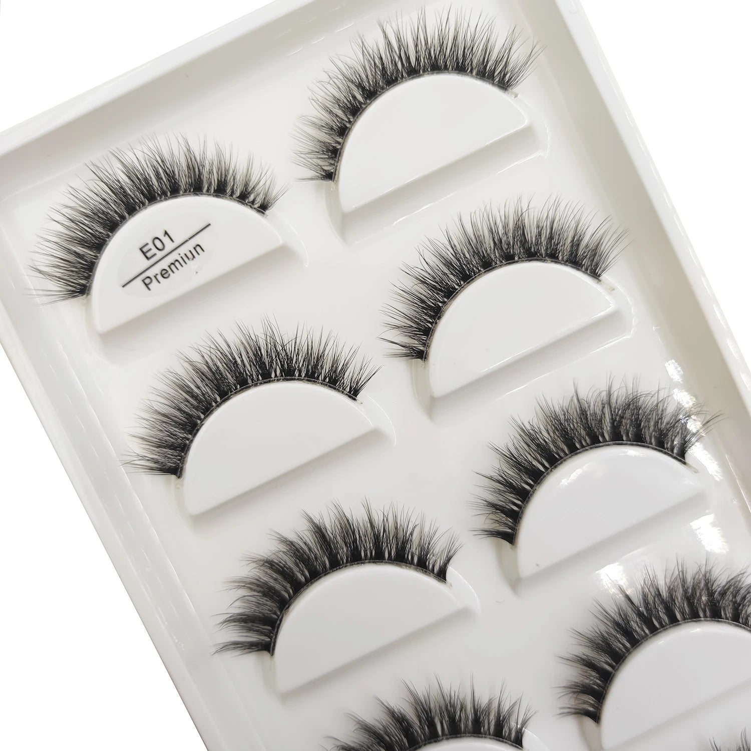 Transparent 3D Mink Eyelashes, Natural Clear False Eye Lashes, Soft Invisible Eyelash, Wispy Makeup Faux Cils, H13 X08, 5 Pairs