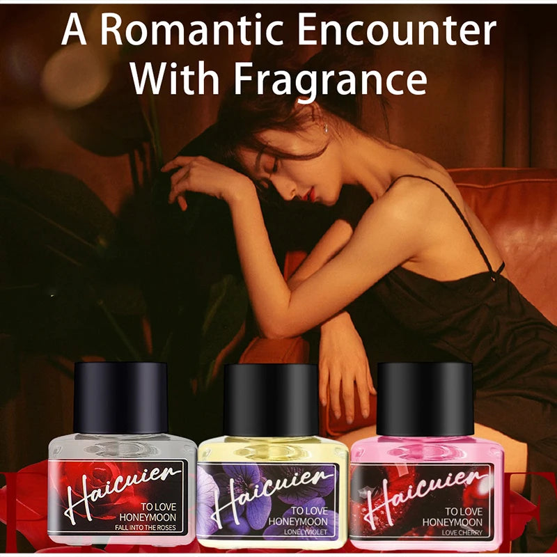 Love Pheromone Essential Oil Plant-based Perfume Oil For Women Blushing Lasting Fragrance Cherry Blossom Violet Rose & Jasmine