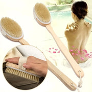 1/2Pc Wooden Detachable Long Handle Shower Body Brush Bathing Massage Back Body Exfoliating Brush Bathroom Wash Brush Bath Tools