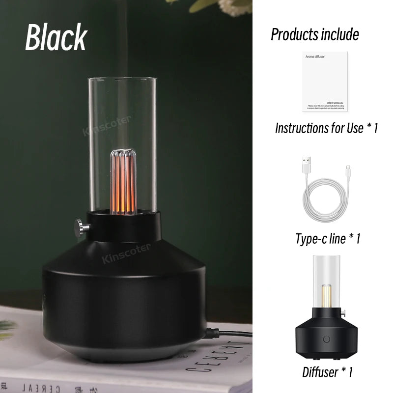 KINSCOTER Home Portable Aroma Diffuser USB Air Humidifier Essential Oil Night Light Cold Mist Maker Sprayer for Gift Bedroom