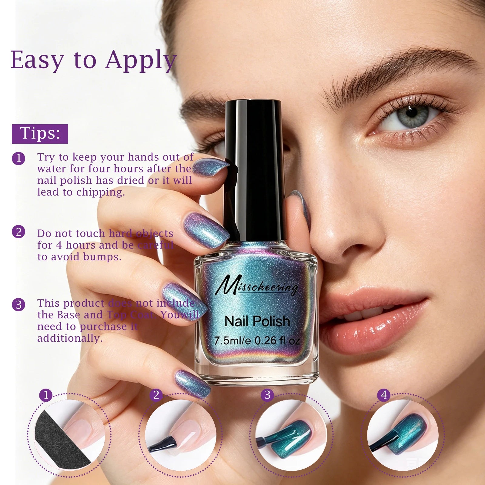 7.5ml Rainbow Magnetic Nail Polish Dopamine Quickly Dry Cat Eye Nail Polish No Curing Lamp Required DlY Nail Art Varnish
