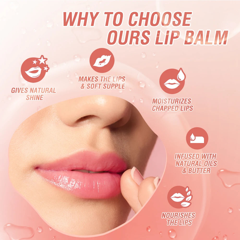 O.TWO.O Moisturizing Lip Balm Color Changing Batom Natural Beeswax Lipstick Nutritious Lip Care For Daily