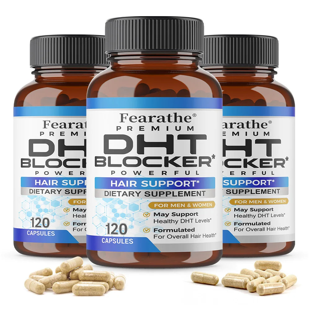 DHT Blocker, Powerful Saw Palmetto and Biotin Hair Growth Supplement, Promotes Hair Growth, Strengthens Hair and Scalp