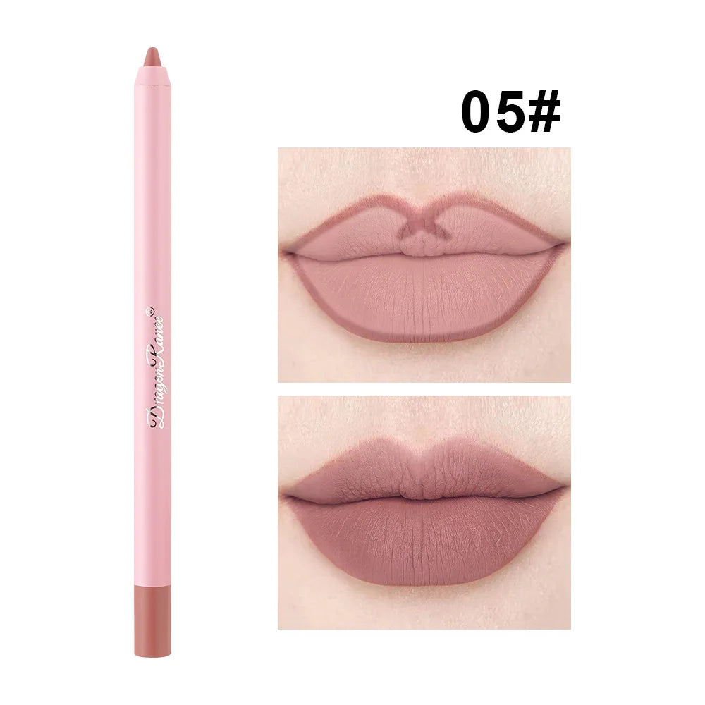 Waterproof Matte Lip Liner in Bean Paste Color, Lip Plumping Lipstick Pen, Non-Fading Lip Liner, Waterproof and Sweat-Proof Long-Lasting Matte Lip Liner, One-Second Plump Lip Lipstick Pen