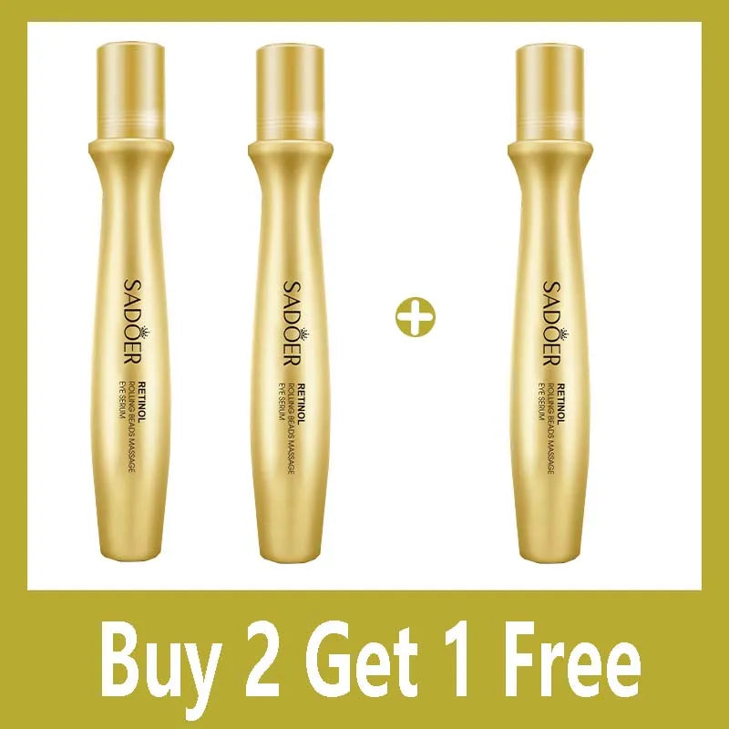 Gold Bright Eye Roller Eye Cream Hydrating Moisturizing Eye Serum  Care Dark Circles Removal Anti Bags
