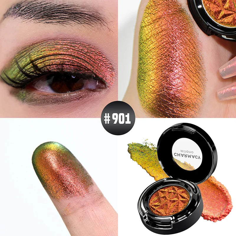 Eye Shadow Chameleon Metallic Glitter Powder Monochrome Eyeshadow Glitter Metallic Eye Looks 100% Vegan And Cruelty Free