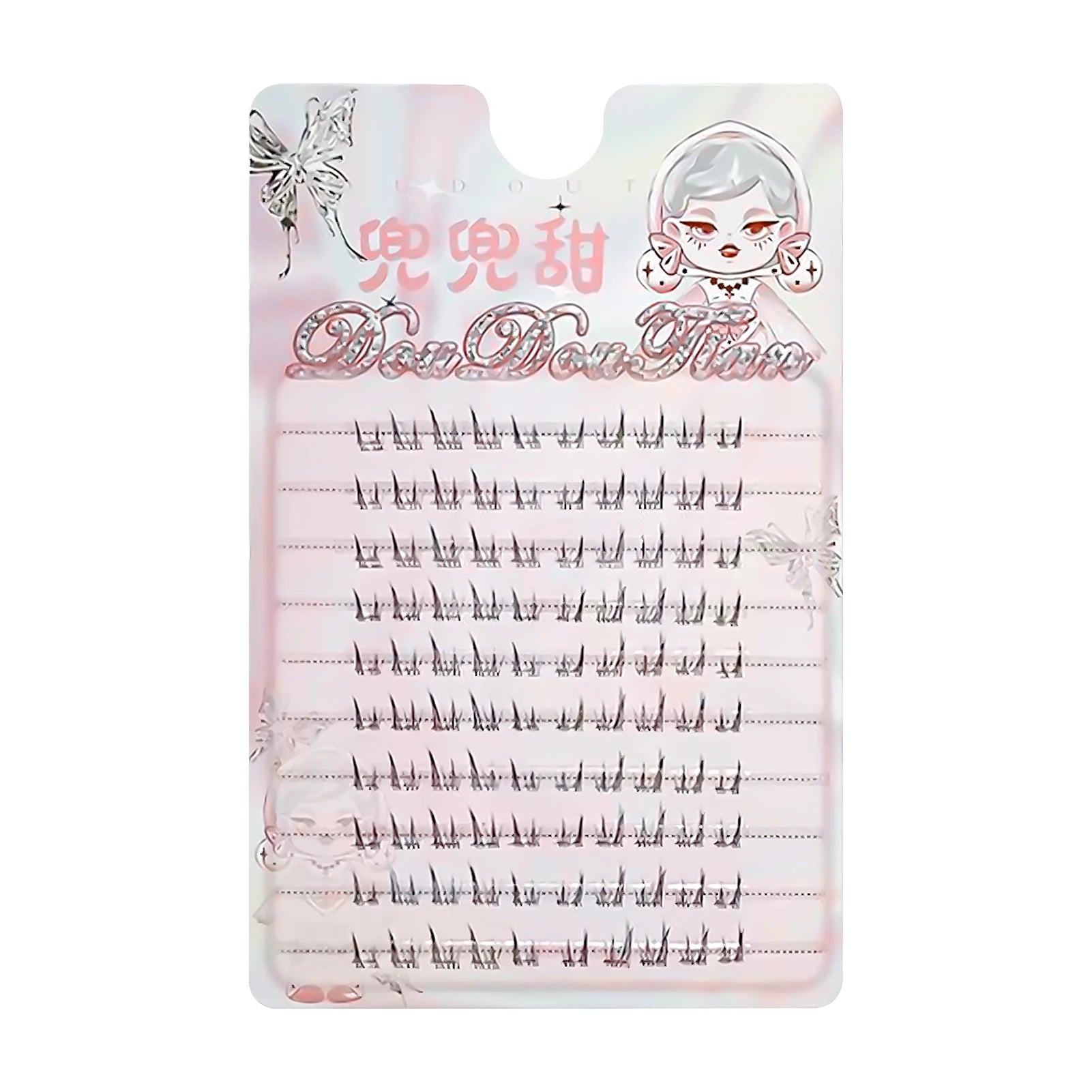 Flower Bunny False Eyelashes extenstions Bottom Lashes 5-7mm Mixed C Curl Black Manga Style Natural Looking Under Lashes