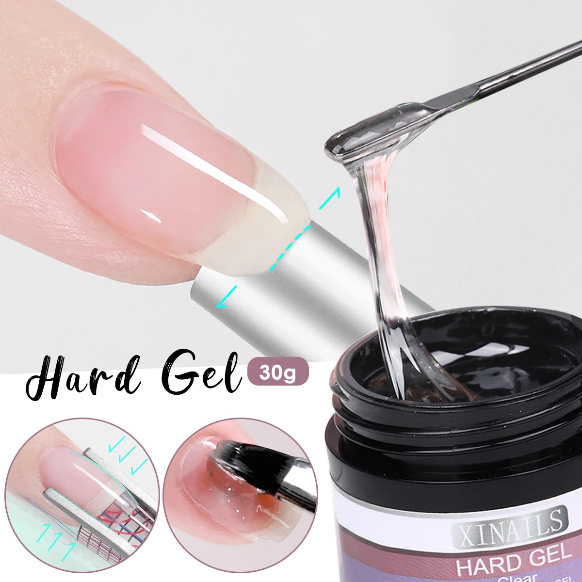 30g Extension Strengthening Nail Construction Gel Clear Jelly Hard Gel Multifunctional Fast Building UV Prolong Manicure Tools