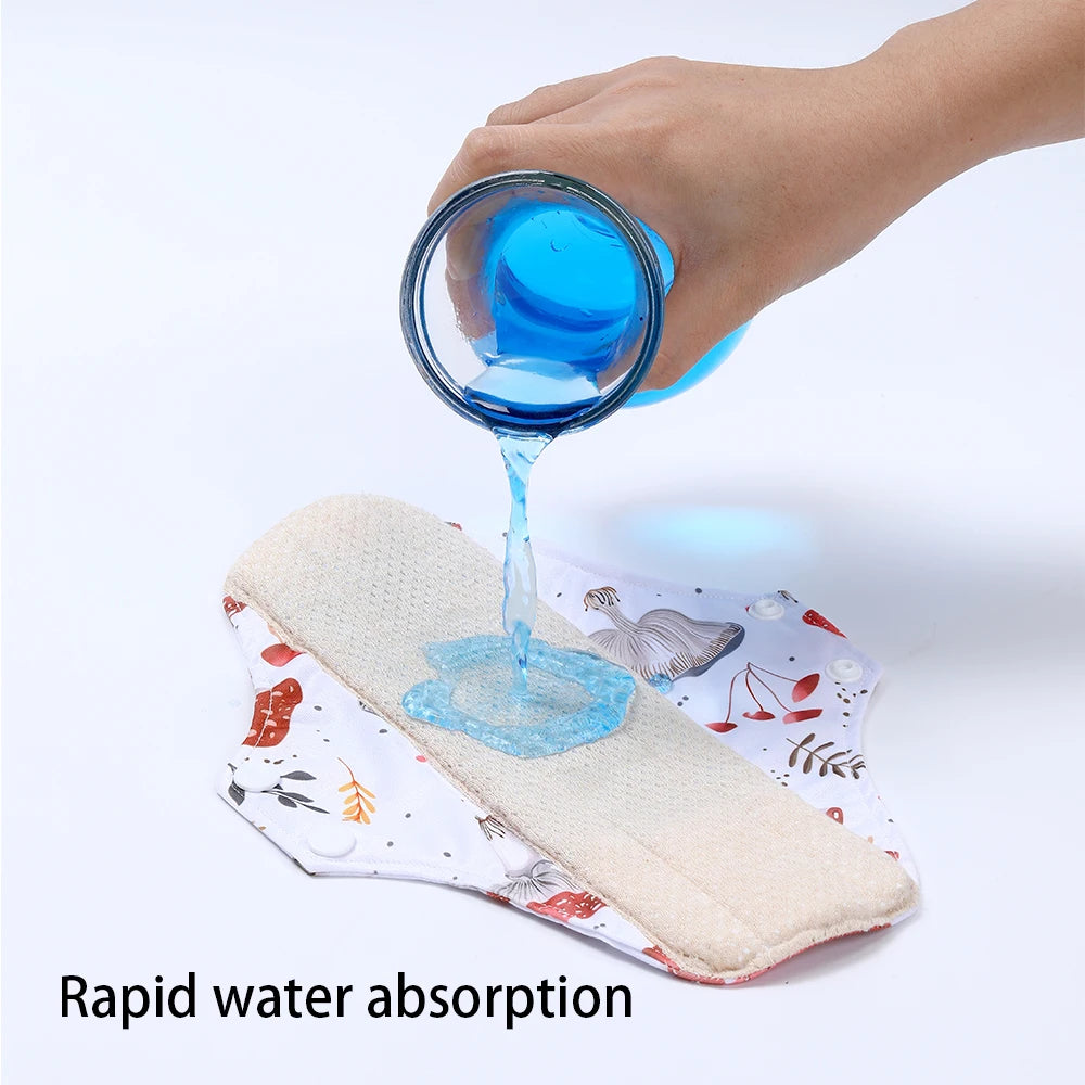 New Colourful Cotton Sanitary Pads Set Washable Menstrual Pads Reusable Nursing Pad Ladies Bratehable Cloth Menstruation Gift