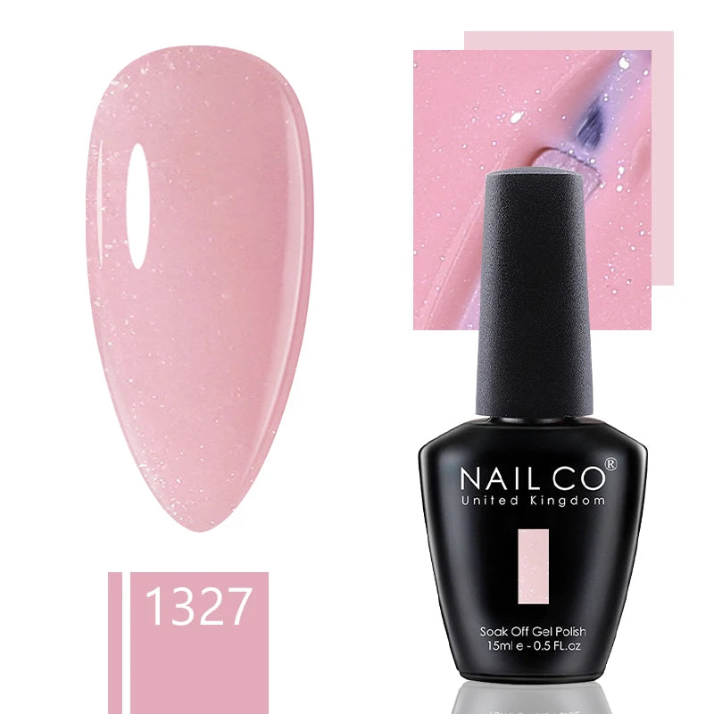 NAILCO 15ml Dark Gel Nail Polish Semi-permanent Varnish Hybrid UV Nails Art Glitter Colors Gel Polish Manicure Enamels For Nails