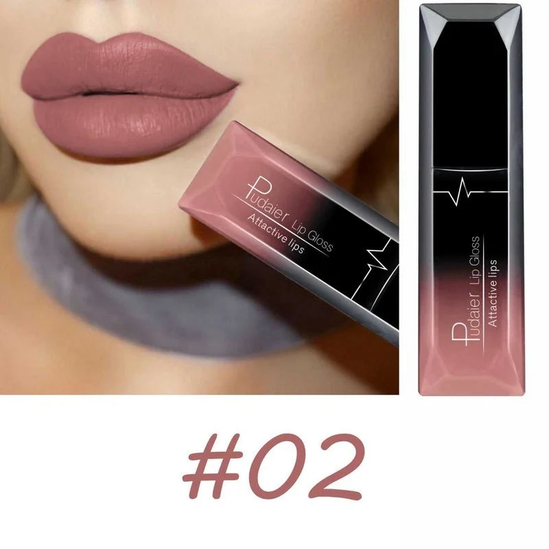 Velvet Matte Liquid Lipstick Waterproof 17 Long Lasting Colors Non Stick Cup Kissproof Smooth Soft Lip Tint for Girls