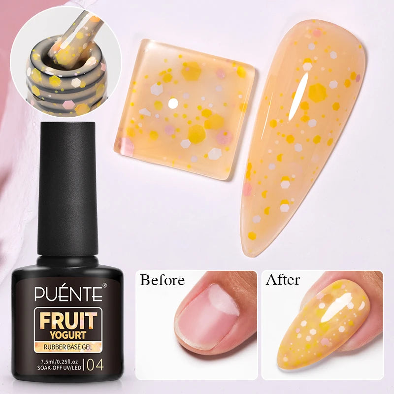 PUENTE 5ml Flower Fairy Gel Nail Polish Pink Blue Purple Natural Dried Flowers Gel For Nail Art Soak Off UV Varnish For Manicure