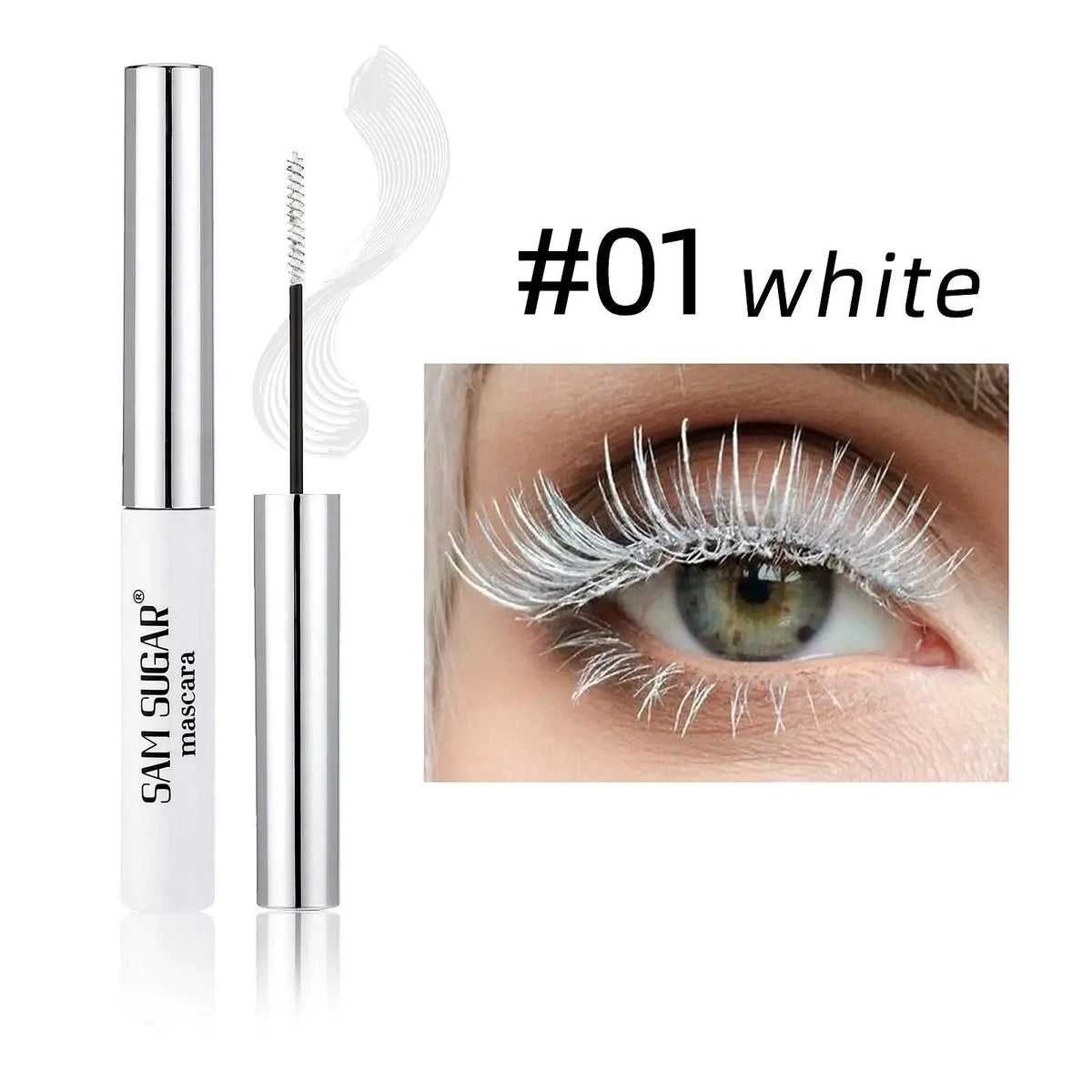 Colorful Mascara 12 Colors Waterproof Fast Dry Lasting Eyelashes Curls Extension Make-Up Emerald Green Slender Brush Ink Mascara