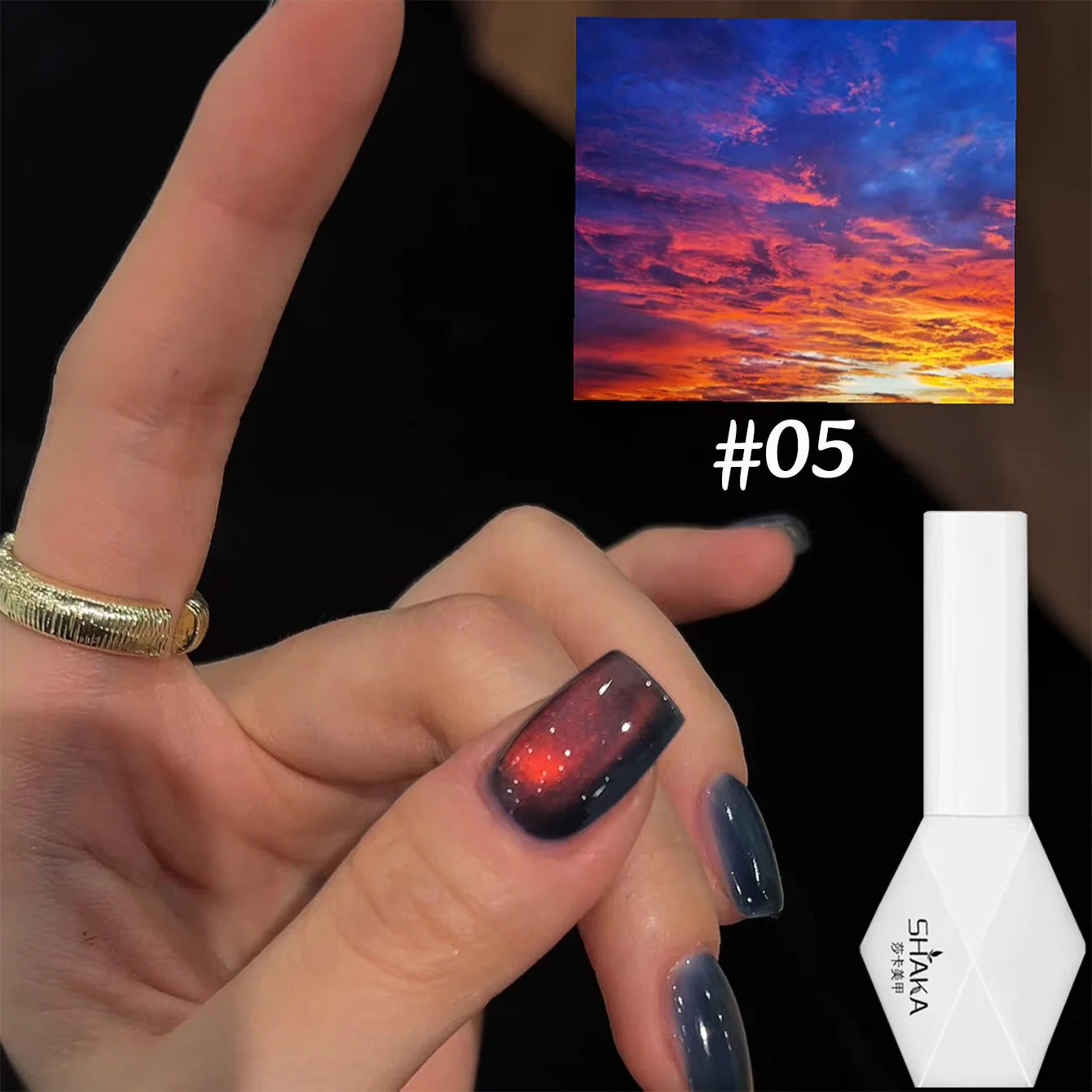 WS 10ML Sunlight Cat Eye Gel Nail Polish Autumn Winter Whitening Wine Red Color Light Sunset Glow Cat Eye Glass Beads Nail Atr