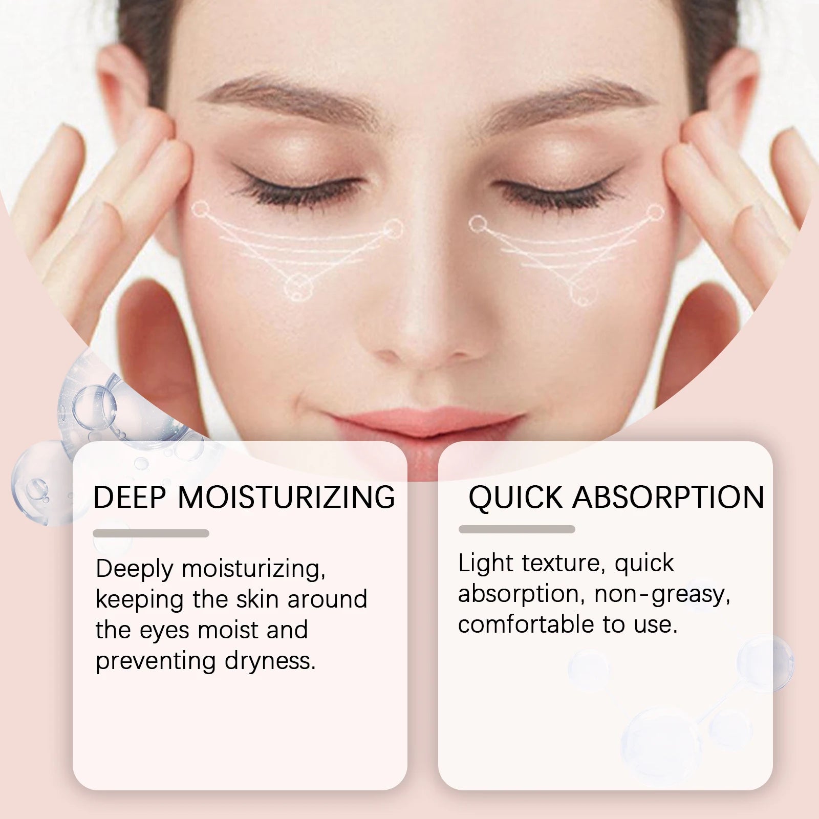 Hyaluronic Acid Eye Moisturizing Essence Improve Skin Sagging Deep Hydration Brighten Inhibit Melanin Production Eye Care Serum